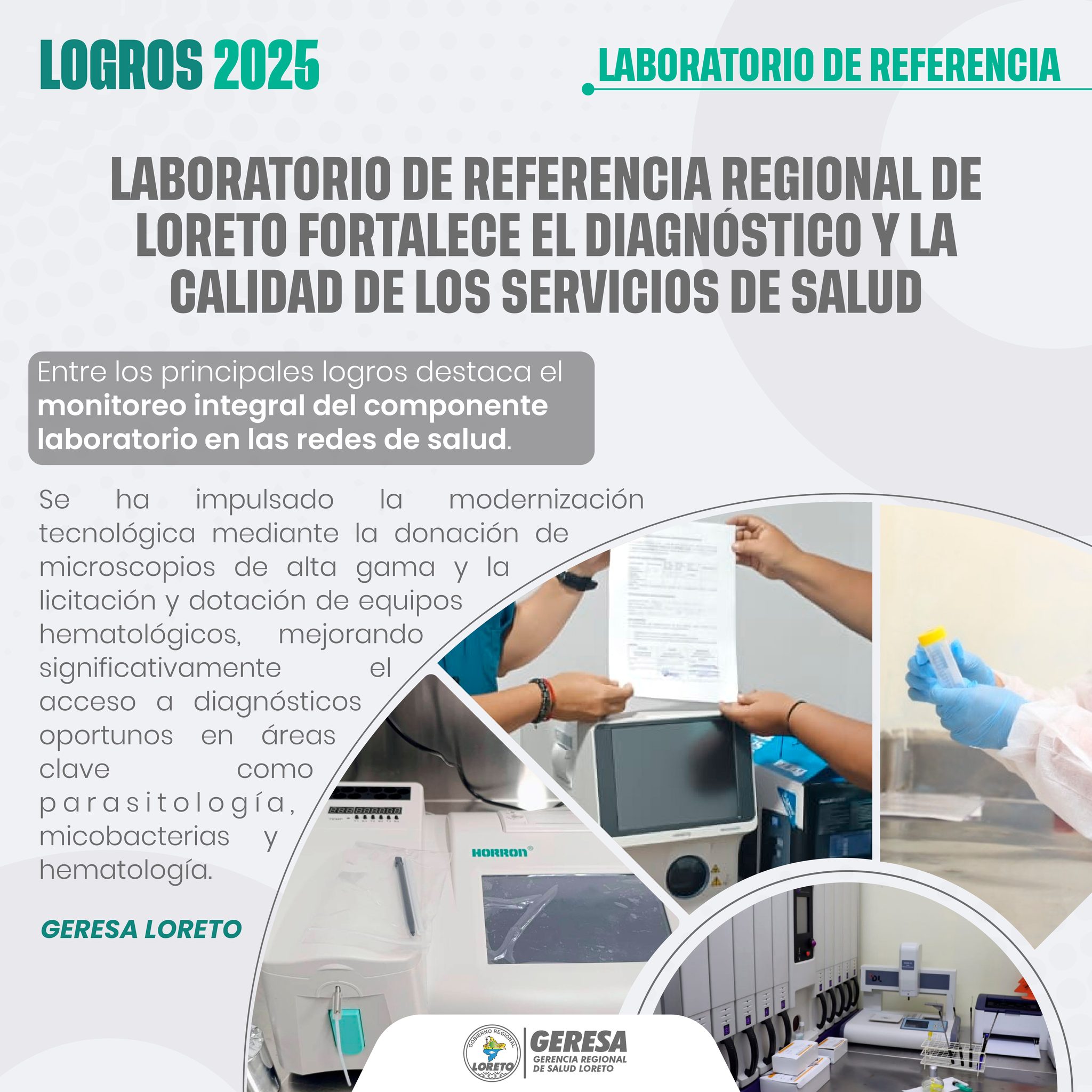 LABORATORIO DE REFERENCIA REGIONAL DE LORETO FORTALECE EL DIAGNÓSTICO Y LA CALIDAD DE LOS SERVICIOS DE SALUD